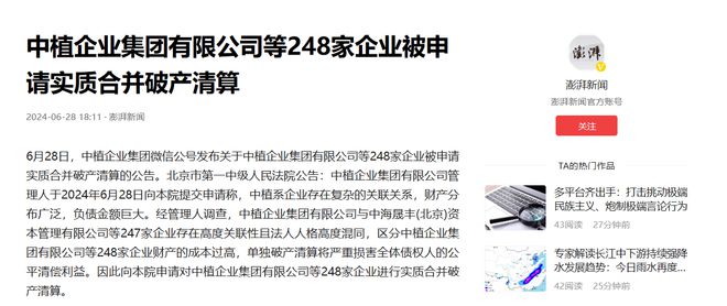 AG真人国际回顾：进入破产清算比恒大还多12万亿15万投资者血本无归(图7)